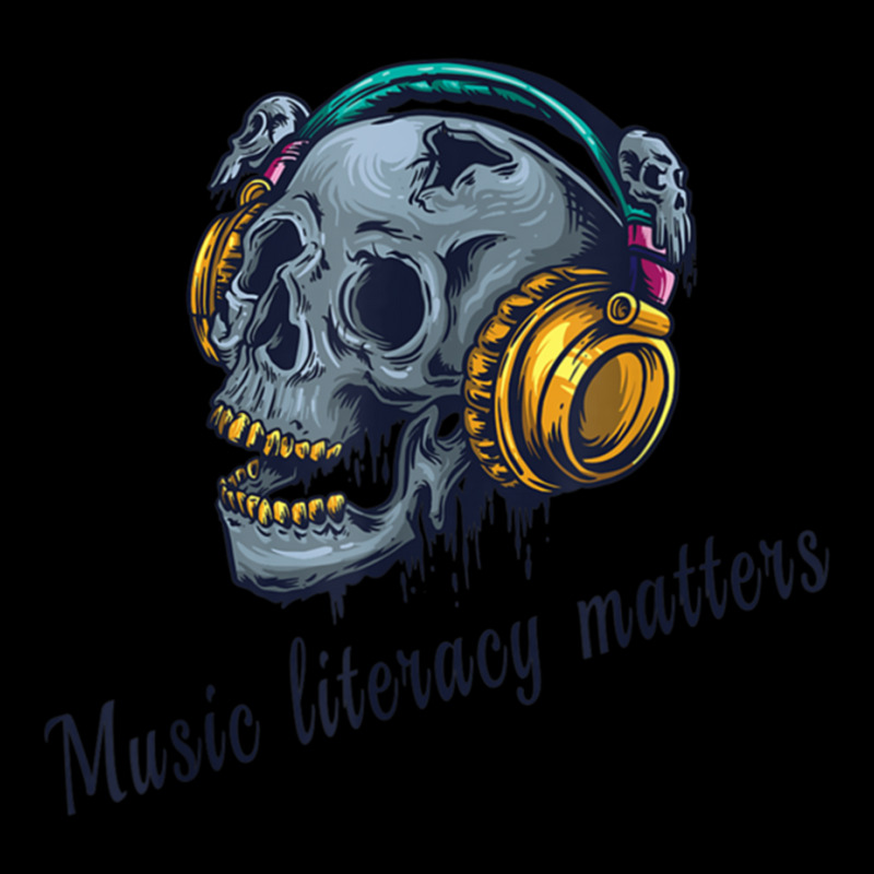 Music Literacy Matters Halloween Skull Dj Vintage Techno Edm Women's V-Neck T-Shirt by cm-arts | Artistshot