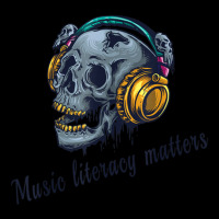 Music Literacy Matters Halloween Skull Dj Vintage Techno Edm Cropped Hoodie | Artistshot