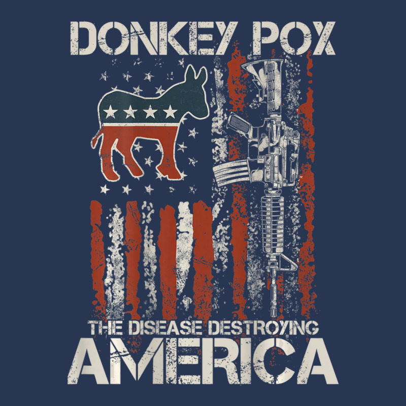 Biden Donkey Pox The Disease Destroying America Back Men Denim Jacket | Artistshot