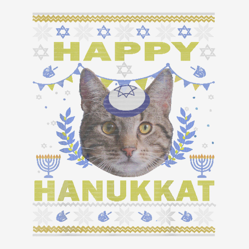 Funny American Wirehair Cat Jewish Holiday Hanukkat Happy T Shirt Metal Print Square | Artistshot