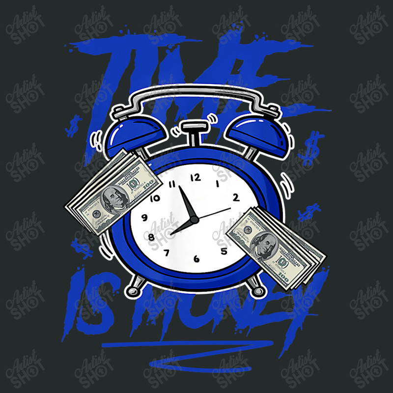 Racer Blue 5s  To Match Time Is Money Shoes 5 Racer Blue Women's Triblend Scoop T-shirt by home12 | Artistshot