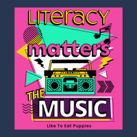 Music Literacy Matters I Like To Eat Puppies Ladies Denim Jacket | Artistshot