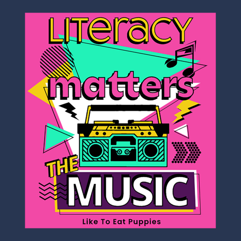 Music Literacy Matters I Like To Eat Puppies Ladies Denim Jacket by cm-arts | Artistshot