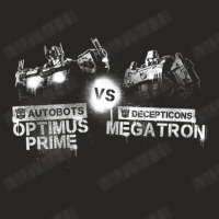 Transformers War For Cybertron Optimus Prime Vs Megatron V-neck Ladies Fitted T-shirt | Artistshot