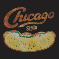 Chicago Style Hot Dog Distressed T-shirt | Artistshot