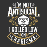 Not Antisocial, Rolled Low Charisma Funny Rpg Loves Dragons T Shirt Baby Bodysuit | Artistshot