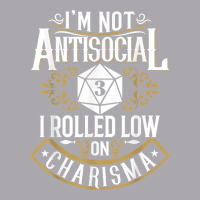 Not Antisocial, Rolled Low Charisma Funny Rpg Loves Dragons T Shirt Youth 3/4 Sleeve | Artistshot