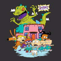 Rugrats Running Away From Reptar Vintage Hoodie | Artistshot