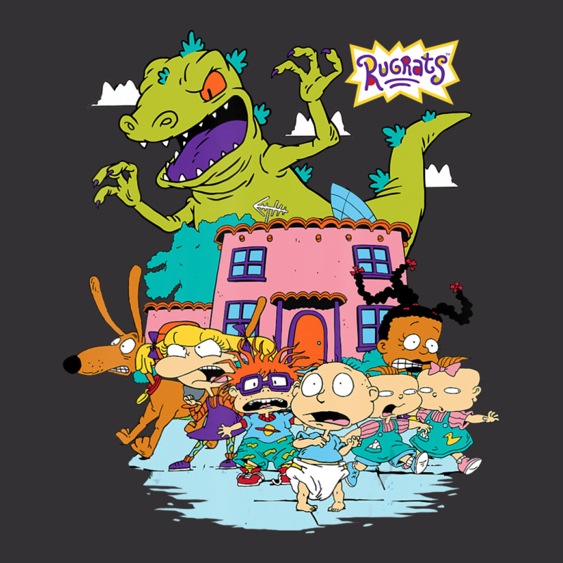 Rugrats Running Away From Reptar Vintage Hoodie by cm-arts | Artistshot