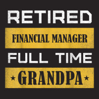 Mens Retired Financial Manager Full Time Grandpa T Shirt Vintage Cap | Artistshot