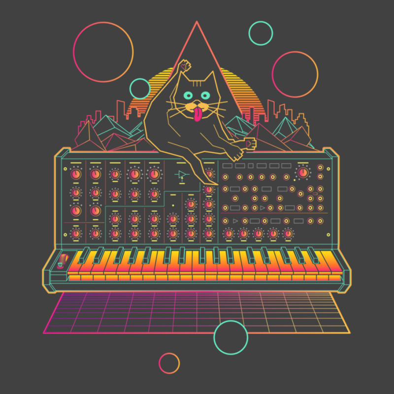 Synthwave Cat On Synthesizer Vintage T-shirt | Artistshot