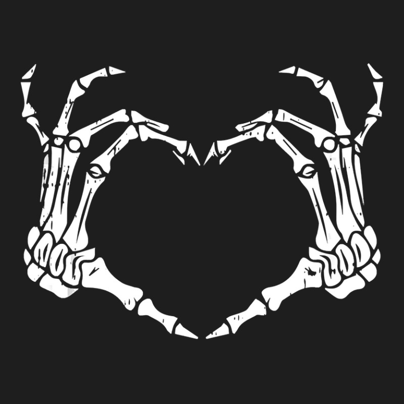 Skeleton Hand Heart Sign Bones Costume Funny Halloween Gift Tank Top Classic T-shirt | Artistshot