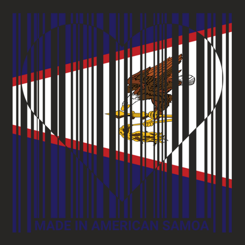 American Samoa American Samoan Barcode Love Flag Ladies Fitted T-Shirt by DeniseRamsey | Artistshot