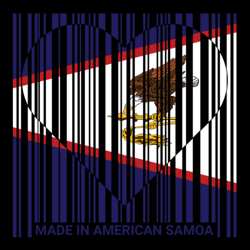 American Samoa American Samoan Barcode Love Flag Women's V-Neck T-Shirt by DeniseRamsey | Artistshot