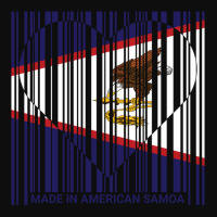 American Samoa American Samoan Barcode Love Flag Crop Top | Artistshot