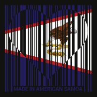 American Samoa American Samoan Barcode Love Flag Scorecard Crop Tee | Artistshot