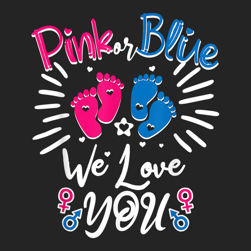 Pink Or Blue We Love You Newborn Boy Girl Gender Reveal 2023 T Shirt 3/4 Sleeve Shirt | Artistshot