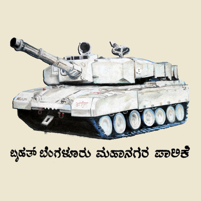 Massive Indian Tank - With Kannada Lettering Cropped Hoodie by cm-arts | Artistshot