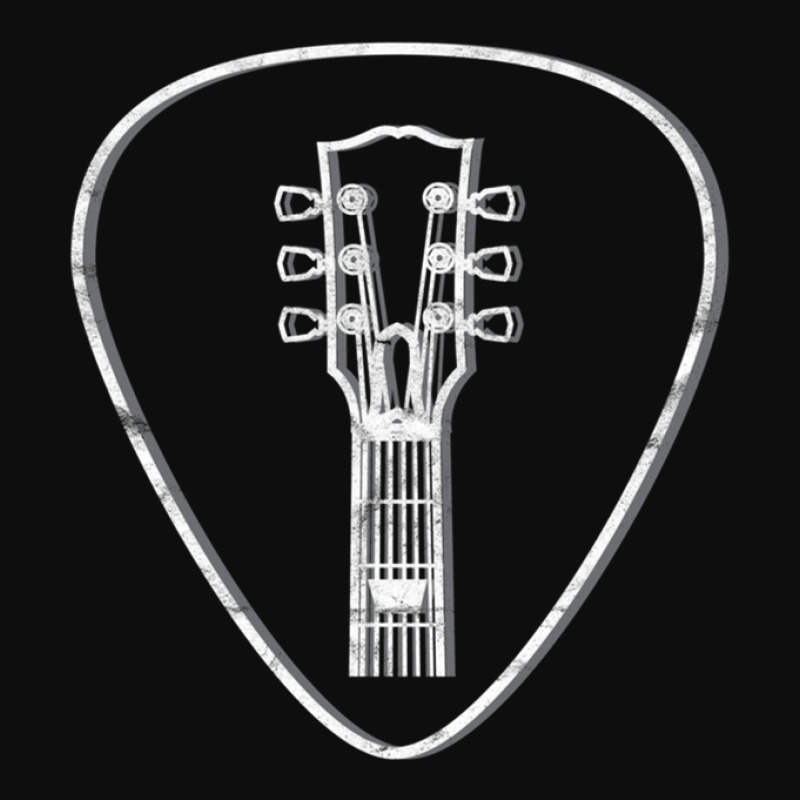 Lp-style Guitar Headstock Outlines Guitar Pick Dark Theme Crop Top by BrettHaralson | Artistshot