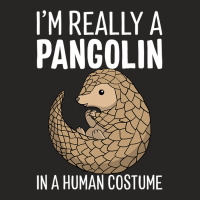 I M Really A Pangolin In A Human Costume Halloween T Shirt Ladies Fitted T-shirt | Artistshot