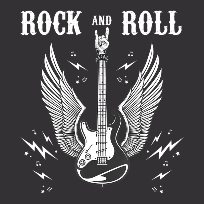 Rock And Roll Music Guitar Lovers Vintage Hoodie by cm-arts | Artistshot