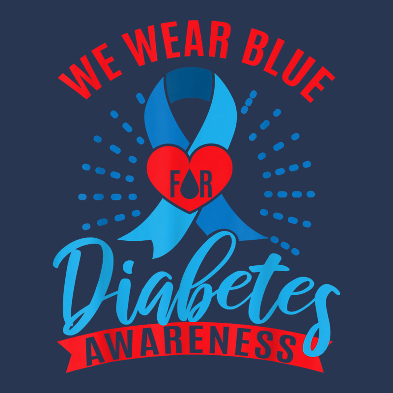 We Wear Blue For Diabetes Awareness T Shirt Men Denim Jacket | Artistshot