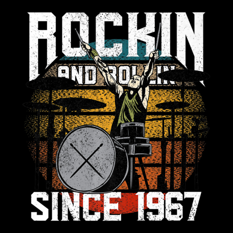 Rockin And Rollin Since 1967 Drummer Birthday Youth Sweatshirt by cm-arts | Artistshot