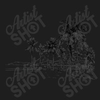 Nature Beauty Beach Mountain Palm Tree  Ocean Parasol Sea Classic T-shirt | Artistshot