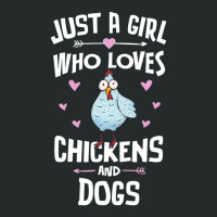 Just A Girl Who Loves Chickens And Dogs Gift Women Women's Triblend Scoop T-shirt | Artistshot