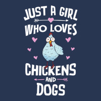 Just A Girl Who Loves Chickens And Dogs Gift Women Ladies Denim Jacket | Artistshot