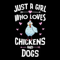 Just A Girl Who Loves Chickens And Dogs Gift Women Women's V-neck T-shirt | Artistshot