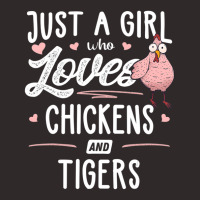 Just A Girl Who Loves Chickens And Tigers Gift Chicken Racerback Tank | Artistshot