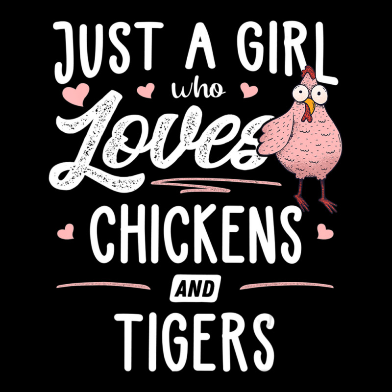 Just A Girl Who Loves Chickens And Tigers Gift Chicken Women's V-Neck T-Shirt by thangdinhsinhelf | Artistshot