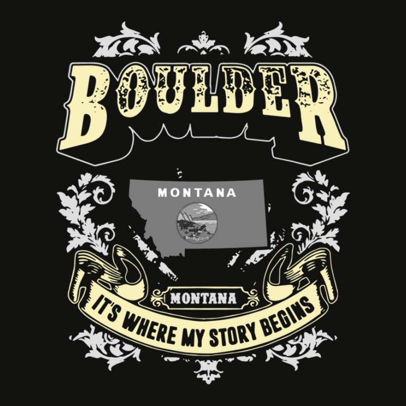 Boulder Montana Montana It Is Where My Story Begins America Scorecard Crop Tee by DeniseRamsey | Artistshot