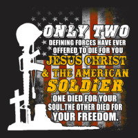 American Soldier And Jesus 1 T-shirt | Artistshot