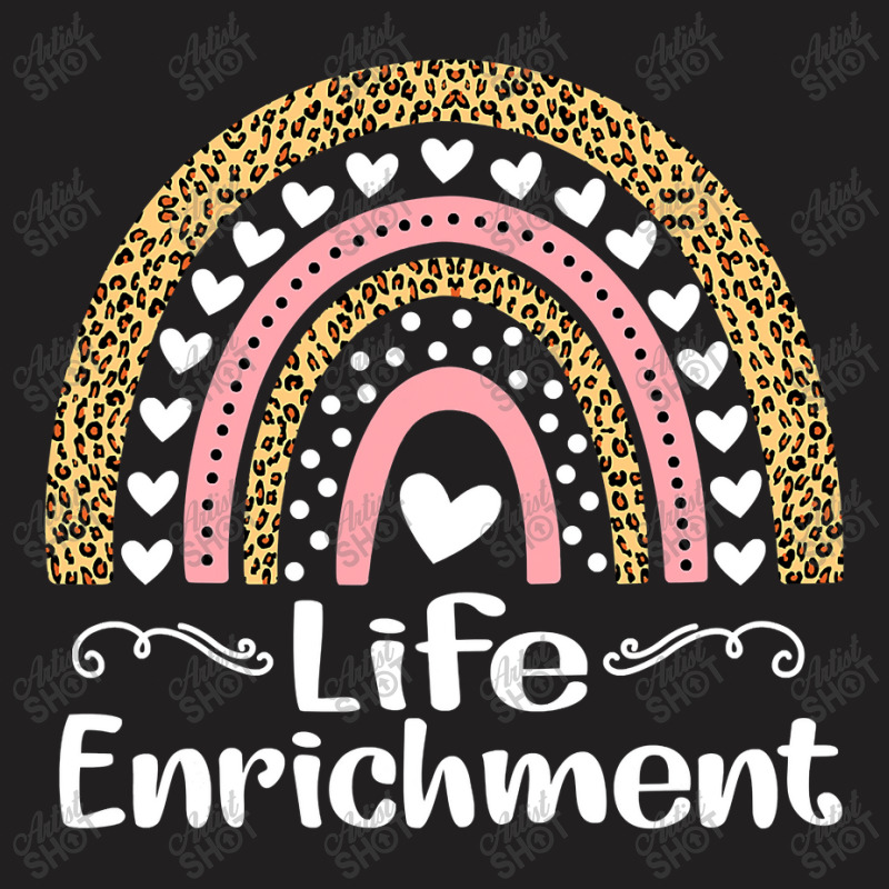 Life Enrichment Coordinator Rainbow Leopard Print Men Women T-shirt | Artistshot