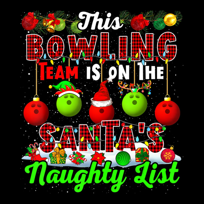 This Bowling Team Is On The Santa's Naughty List Xmas Player V-Neck Tee by cm-arts | Artistshot