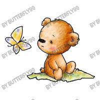 Drawing Of Cute Teddy Bear With Butterfly Men's 3/4 Sleeve Pajama Set | Artistshot