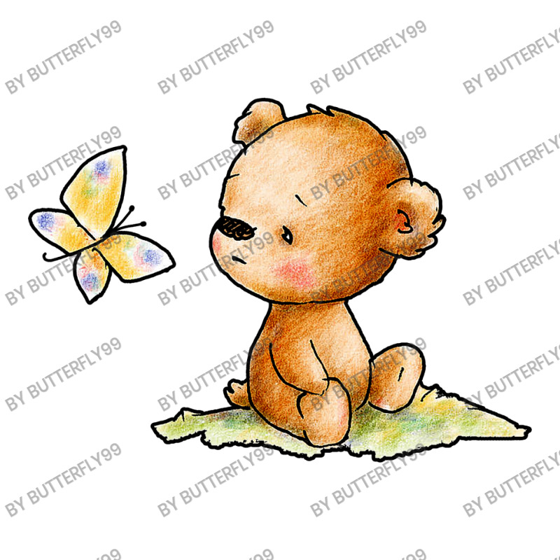 Drawing Of Cute Teddy Bear With Butterfly Men's T-shirt Pajama Set | Artistshot