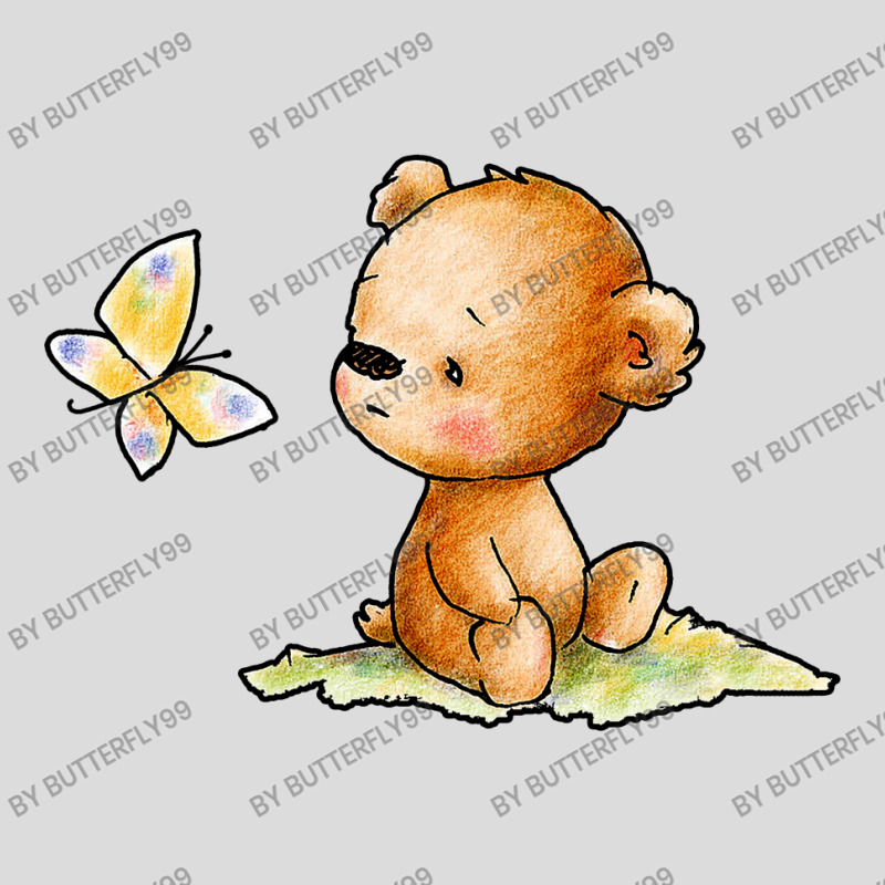 Drawing Of Cute Teddy Bear With Butterfly Men's Polo Shirt | Artistshot