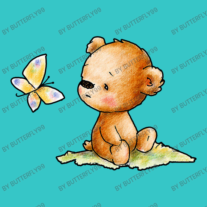 Drawing Of Cute Teddy Bear With Butterfly T-shirt | Artistshot