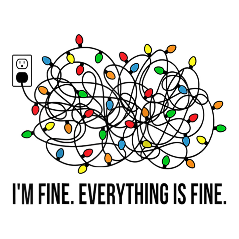 Christmas Lights I M Fine Everything Is Fine Ugly Christmas Crewneck Sweatshirt | Artistshot