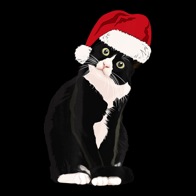 Tuxedo Cat Meow Christmas Cat Catmas Cute Tuxie Lover Pocket T-Shirt by cm-arts | Artistshot