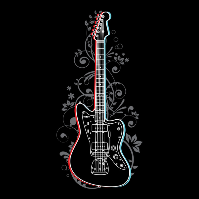 Offset Style Electric Guitar 3d Outline Flowering Vines V-neck Tee | Artistshot