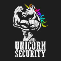 Unicorn Security Rainbow Muscle Manly Christmas Classic T-shirt | Artistshot