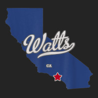 Watts California Los Angeles Ca Map T Shirt 3/4 Sleeve Shirt | Artistshot