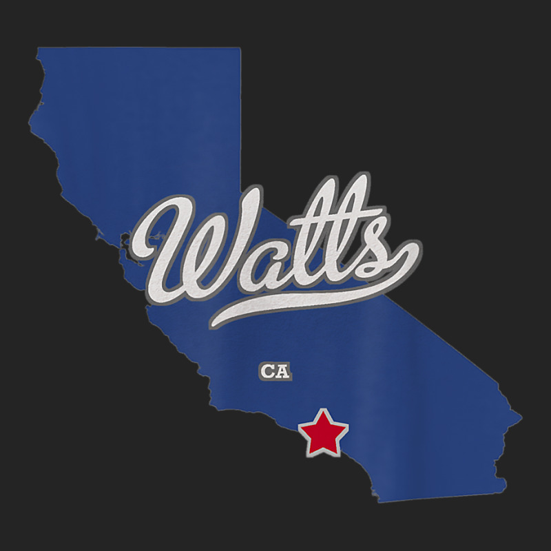 Watts California Los Angeles Ca Map T Shirt 3/4 Sleeve Shirt | Artistshot