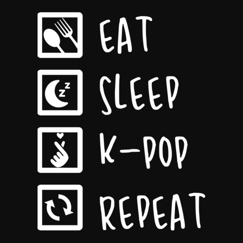 Eat Sleep K-pop Repeat Perfect Combination Music Shirt Essential Crop Top by TimothyPickard | Artistshot