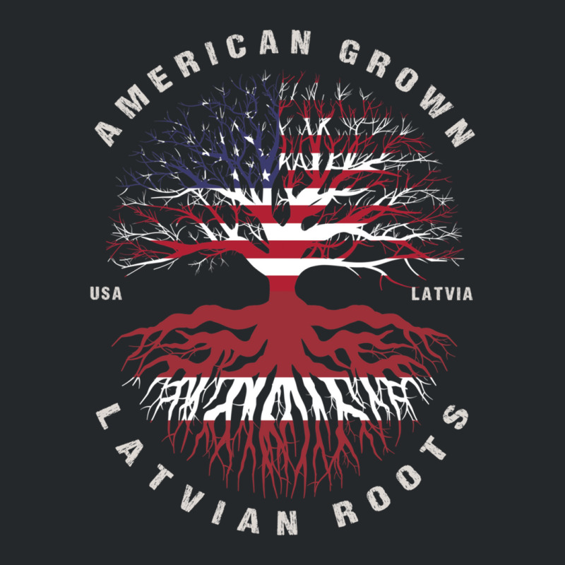 American Grown Latvian Roots Latvia Flag Crewneck Sweatshirt by WilmaMorgan | Artistshot