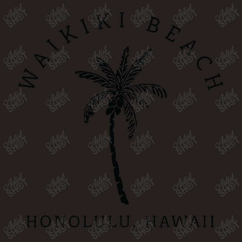 Retro Cool Waikiki Beach Hawaiian Island Palm Tree Souvenir Tank Top by home12 | Artistshot